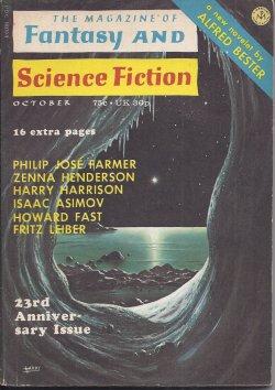 Imagen del vendedor de The Magazine of FANTASY AND SCIENCE FICTION (F&SF): October, Oct. 1972 a la venta por Books from the Crypt