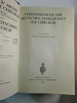 Langenbecks Archiv für klinische Chirurgie. - Bd. 295: Verhandlungen der Deutschen Gesellschaft f...