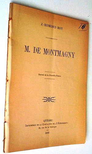 Bild des Verkufers fr M. de Montmagny zum Verkauf von Claudine Bouvier