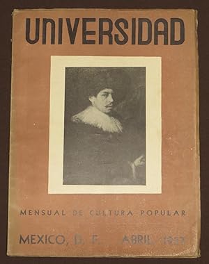 Universidad. Mensual De Cultura Popular. Tomo III. Número 15. Abril 1937