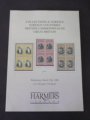 Harmers of London Auction Brochure: Collections and Various Foreign Countries, British Commonweal...