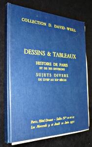 Imagen del vendedor de Collection D. David-Weill. Dessins et tableaux. Histoire de Paris et de ses environs. Sujets divers du XVIIIe au XXe sicle. Paris, Htel Drouot, les mercredi 9 et jeudi 10 juin 1971 a la venta por Abraxas-libris