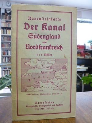 Ravensteinkarte Der Kanal: Südengland und Nordfrankreich