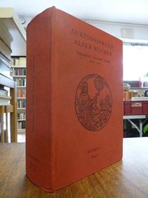 Auktionspreise alter Bücher - Deutschland Österreich Schweiz 1975-1990 - Register zum Taschenbuch...