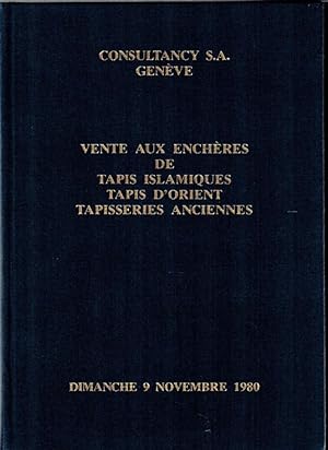 Tapis Anciens Tapisseries Anciennes vente a L'Hotel Intercontintal - Geneve 9 Novembre 1980