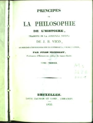 Principes de la philosophie de l'histoire, traduits de la "Scienza nuova" de J.B. Vico