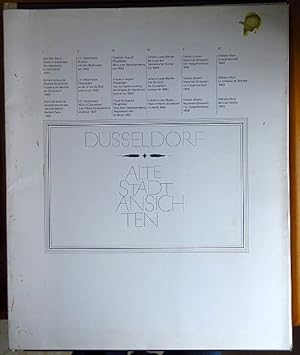 Düsseldorf Alte Stadtansichten 6 Doppelblätter mit farbigen Ansichten und dazugehörigem Textteil;...