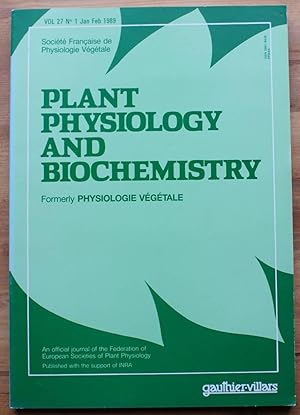 Plant physiology and biochemistry - Volume 27 - N° 1 Jan feb 1989