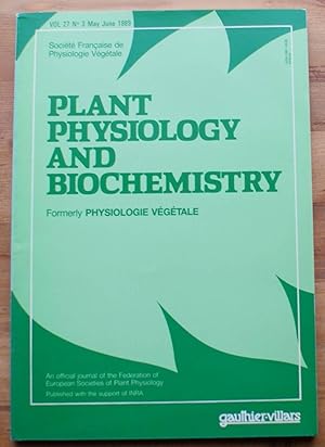 Plant physiology and biochemistry - Volume 27 - n° 3 may june 1989