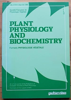 Plant physiology and biochemistry - Volume 27 - n° 5 sept oct 1989