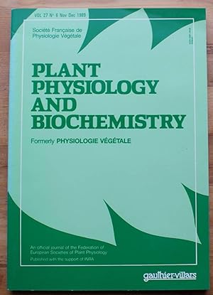 Plant physiology and biochemistry - Volume 27 - n° 6 nov dec 1989