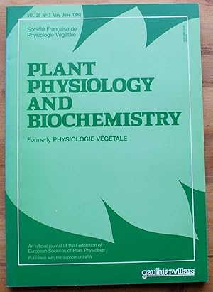 Plant physiology and biochemistry - Volume 26 - n° 3 may june 1988