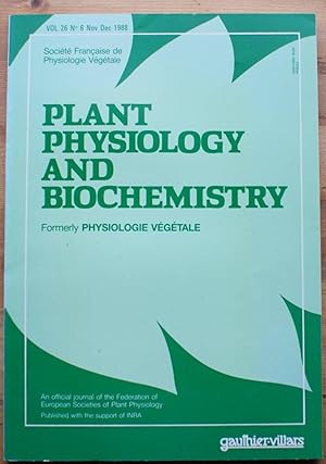 Plant physiology and biochemistry - Volume 26 - n° 6 nov dec 1988