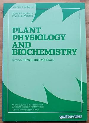 Plant physiology and biochemistry - Volume 25 - N° 1 jan feb 1987