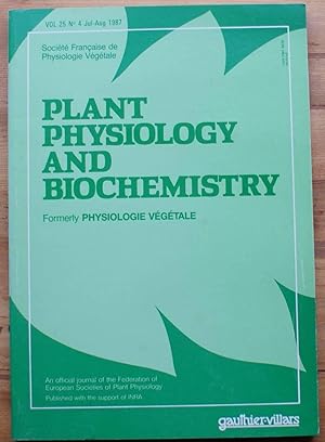 Plant physiology and biochemistry - Volume 25 - N° 4 july august 1987