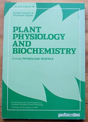 Plant physiology and biochemistry - Volume 25 - N° 5 sep oct 1987