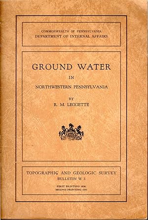 Bild des Verkufers fr Ground Water in Northwestern Pennsylvania (Topographic and Geologic Survey Bulletin W3) zum Verkauf von Dorley House Books, Inc.