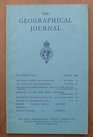 The Geographical Journal volume LXXXVII No 2 February 1936 -- The Mount Everest Reconnaissance