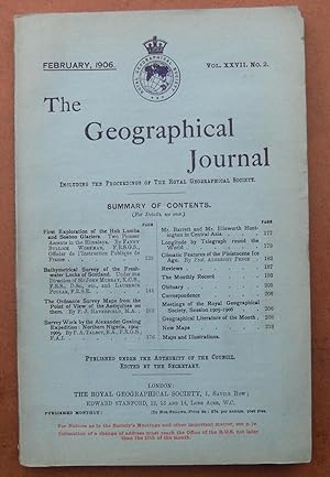 The Geographical Journal volume XXVII No 2 February 1906 -- First Exploration of the Hoh Lumba an...