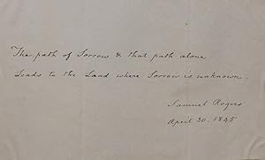 Imagen del vendedor de Autograph quotation signed from William Cowper: a la venta por Bristow & Garland