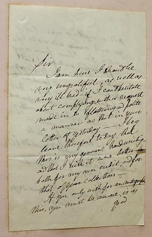 Autograph letter signed to Charles G. Kincaid at Glasgow, 2-sides 8vo,