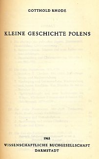 Kleine Geschichte Polens.