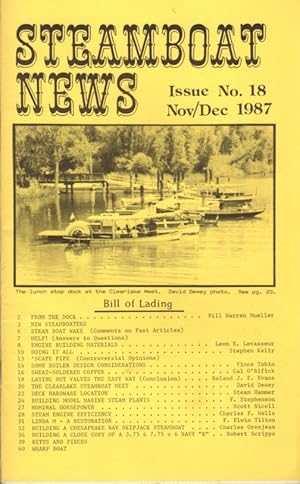 Imagen del vendedor de Steamboat News: Issue No. 18 November/December 1987 a la venta por Clausen Books, RMABA