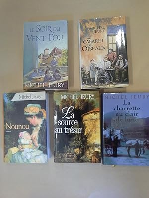 Image du vendeur pour Lot de 5 livres de Michel Jeury : Nounou - Le soir du vent fou - La source au trsor - Au cabaret des oiseaux - La charrette au clair de lune mis en vente par Des livres et vous