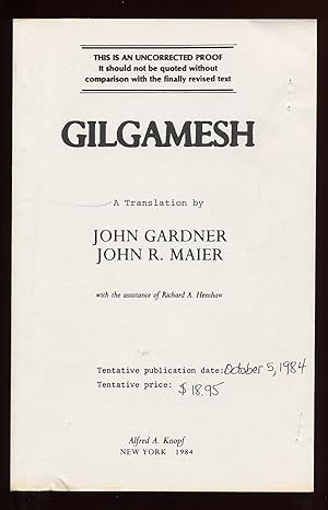 Image du vendeur pour Gilgamesh mis en vente par Between the Covers-Rare Books, Inc. ABAA