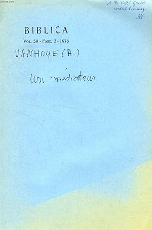 Seller image for BIBLICA, VOL. 59, FASC. 3, 1978 (EXTRAIT), UN MEDIATEUR DES ANGES EN Ga 3, 19-20 for sale by Le-Livre