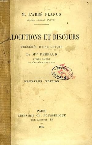Bild des Verkufers fr ALLOCUTIONS ET DISCOURS zum Verkauf von Le-Livre