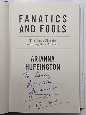 Bild des Verkufers fr Fanatics & Fools: The Game Plan for Winning back America zum Verkauf von Argosy Book Store, ABAA, ILAB