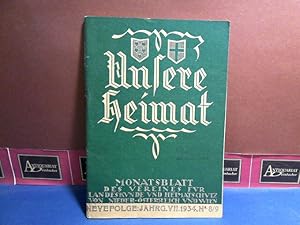 Unsere Heimat. - Neue Folge Jahrgang VII., 1934, Nr. 8/9 - Monatsblatt des Vereines für Landeskun...