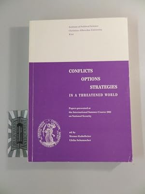 Bild des Verkufers fr Conflicts, options, strategies in a threatened world. 1983. zum Verkauf von Druckwaren Antiquariat