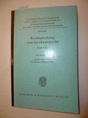 Seller image for Rechtsprechung zum Sparkassenrecht.: Zweite Folge. for sale by Gebrauchtbcherlogistik  H.J. Lauterbach