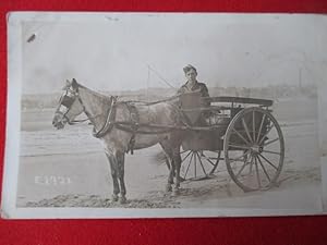 BLACK WATCH. A Young Highlander in Charge of a Pony and Trap at Carnoustie. An Early Photogrpahic...