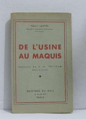 Seller image for De l'usine au maquis for sale by crealivres