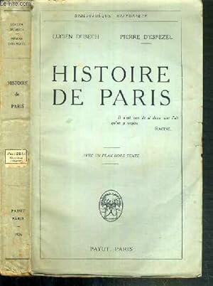 Imagen del vendedor de HISTOIRE DE PARIS a la venta por Le-Livre
