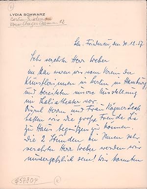 Handgeschriebener Brief, dat. (Berlin-Friedenau), 30.12.57.
