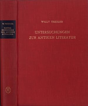 Bild des Verkufers fr Untersuchungen zur antiken Literatur. zum Verkauf von Antiquariat Reinhold Pabel