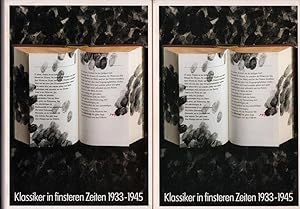 Seller image for Klassiker in finsteren Zeiten. 1933-1945. Eine Ausstellung des Deutschen Literaturarchivs im Schiller-Nationalmuseum Marbach am Neckar. 2 Bde. (Hrsg. in Zusammenarbeit mit Friederike Brggemann, Eva Dambacher, Hildegard Dieke u. Friedrich Pffflin). for sale by Antiquariat Reinhold Pabel