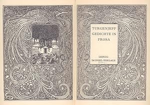 Gedichte in Prosa. (Ins Deutsche übertr. von Th. [Theodor] Commichau. Titel und Zierleisten von H...