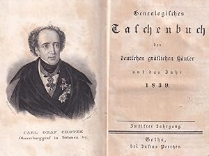 Genealogisches Taschenbuch der deutschen gräflichen Häuser auf das Jahr 1839. JG. 12.