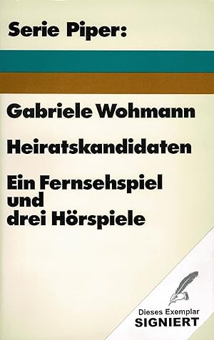 Seller image for Heiratskandidaten. Ein Fernsehspiel und drei Hrspiele. for sale by Antiquariat Reinhold Pabel