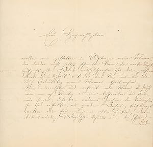 Eigenh. Brief mit U. "Freifrau v. d. Horst geb. v. Neumann".