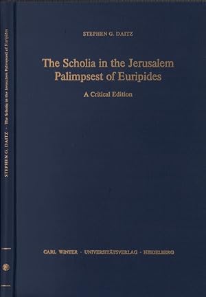 Immagine del venditore per The scholia in the Jerusalem palimpsest of Euripides. A critical edition. venduto da Antiquariat Reinhold Pabel