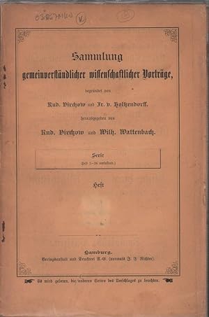 Ueber die Entstehung und den Stammbaum des Menschengeschlechts. Zwei Vorträge. (Hrsg. von Rudolf ...