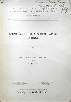 Ichneumoniden aus dem Sarek-Gebirge. Inaugural-Dissertation zur Erlangung der Doktorwürde mit Gen...