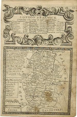 Image du vendeur pour Map of Nottinghamshire. mis en vente par R.G. Watkins Books and Prints