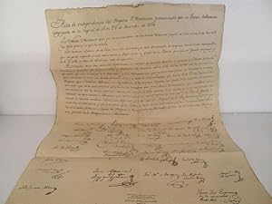 Image du vendeur pour The Declaration of Independence of the Mexican Empire (Acta De Independencia DelImperio Mexicano) mis en vente par Magnum Opus Rare Books